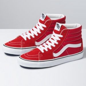Red Sk8-Hi Vans